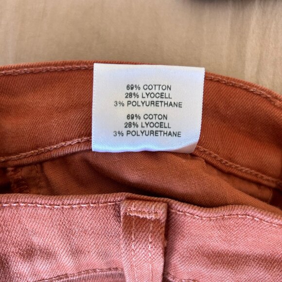 J Brand Adele Straight Leg High Rise Pants Lazlo Burnt Orange Size 25 Women’s - Picture 6 of 9